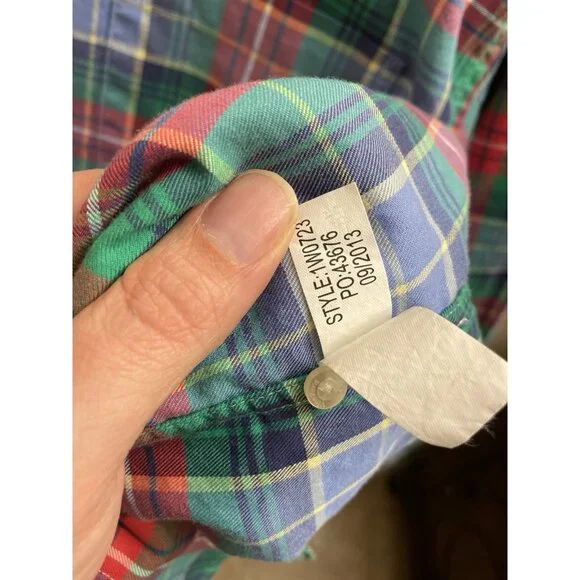 Vineyard Vines Men's Multi Color Plaid Cotton Dress Shirt Xl $178 - Picture 11 of 12